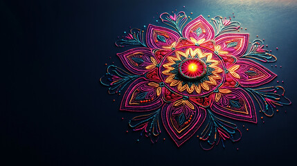 Sticker - abstract floral mandala background design illustration