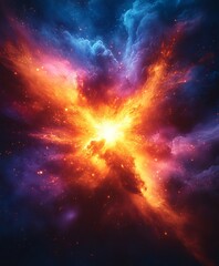 Wall Mural - explosive cosmic nebula