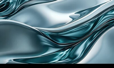 Aufkleber - Abstract Liquid Metal Flow