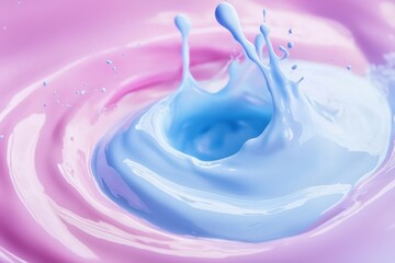 Wall Mural - Soft pastel splashes blending in circular motion.