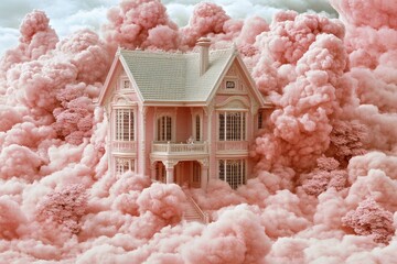 Wall Mural - snow covered house