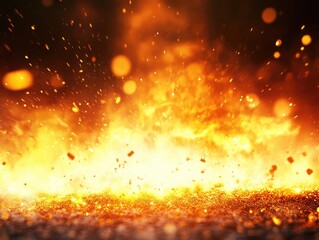 Wall Mural - explosive fireworks display in the night sky with vibrant colors