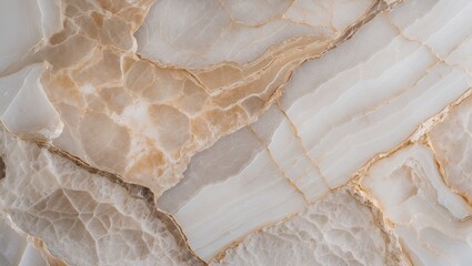 Aufkleber - Elegant light beige and cream marble texture with subtle golden veins, forming an intricate natural pattern, ideal for luxurious designs.