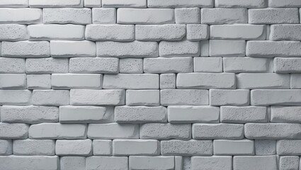 Aufkleber - Textured white brick wall background with subtle shadows and variations in light, showcasing a clean and modern aesthetic for interior design.