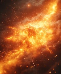 Wall Mural - fiery explosion in the cosmos