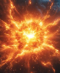 Wall Mural - explosive stellar phenomenon in the cosmos