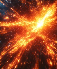Wall Mural - fiery explosion in the cosmos