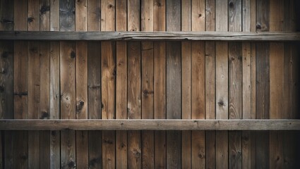 Aufkleber - Wooden backdrop featuring horizontal planks in various shades of brown with a rustic texture, showcasing warm tones and an aged appearance.
