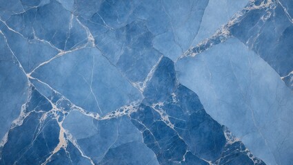 Poster - High-resolution blue marble texture displaying soft vein patterns in varying shades of light and dark blue with white and gray accents throughout.