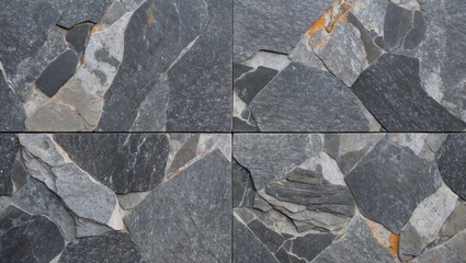 Poster - Textured grey granite stone background showcasing a mix of dark grey and lighter shades with natural patterns, ideal for abstract design use.