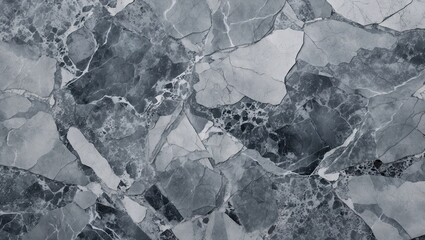 Poster - Grey marble texture background featuring intricate dark and light patterns with shades of grey and white, creating a natural and elegant design.