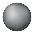 © Alla - Glass grey ball or precious pearl. Glossy realistic ball, 3D abstract vector illustration highlighted on a white background. Big metal bubble with shadow.