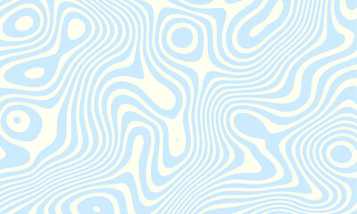 Poster - Abstract horizontal background with colorful waves. Trendy vector illustration in style retro 60s, 70s. Pastel colors