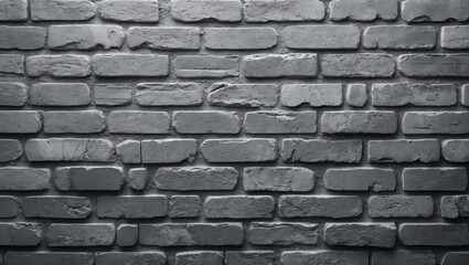 Aufkleber - Textured grey brick wall backdrop with varying shades of grey bricks evenly arranged, creating a rustic and industrial aesthetic in a horizontal layout.