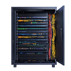 Wall Mural - computer network server on transparent background