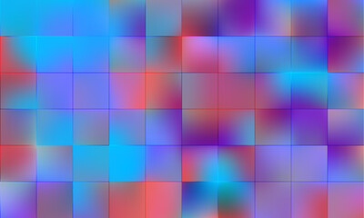 Fototapete - This Soft Blue lowpoly mosaic Abstract Background with Blurred Squares is perfect for Creative Designs, bringing tranquility and inspiration to