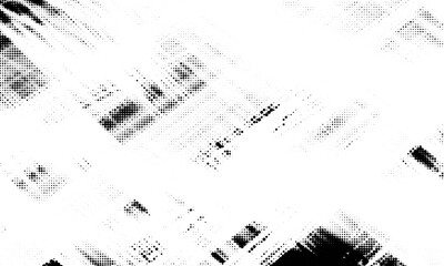 Aufkleber - Vector halftone grunge texture overlay abstract splattered background.