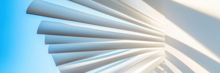 Aufkleber - Minimalist Light Control Architectural Window Blinds Showcasing Soft Nordic Design Principles for Contemporary Interior Styling and Spatial Harmony