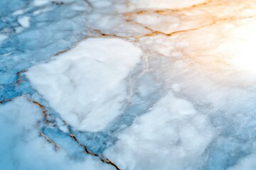 Poster - Ethereal Marble Texture Luxury Design Trend with Soft Blue-Gold Color Gradient - Premium Surface Aesthetic for Modern Branding and Creative Visual Strategy