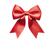 © Александр Довянский - Bright red satin bow tied beautifully for special occasions or gift wrapping, cut out on transparent background