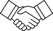 © SVG Premium Shop - handshake icon line art vector illustration,handshake out line icon