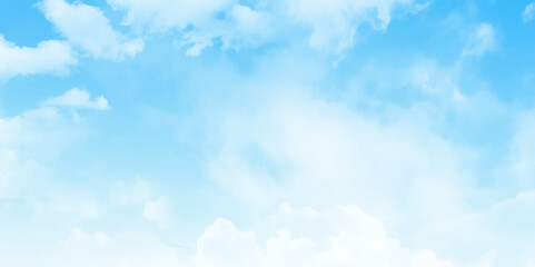 Aufkleber - Beautiful view of blue sky.  Background with clouds on blue sky. Vector background. 