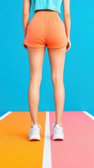 Aufkleber - Athletic Gen Z Fitness Revolution High-Performance Neon Shorts and Vibrant Minimalist Training Aesthetic - Empowering Performance Wellness Content