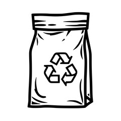 Wall Mural - recycle bag icon symbolizes environment-friendly actions promoting eco-conscious waste management si