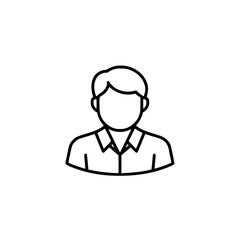 Canvas Print - illustration of a person perfect for representing professionals or users simple and clean design eas