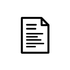 Wall Mural - a simple and icon of a document or file the page has text and a curled corner suggesting a report or