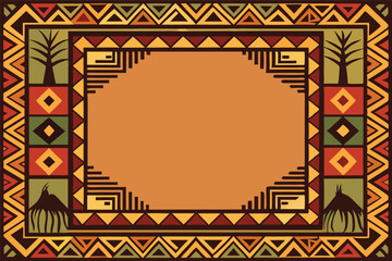 Aufkleber - Vibrant vector illustration featuring tribal patterns in bright colors, perfect for cultural events and artistic designs