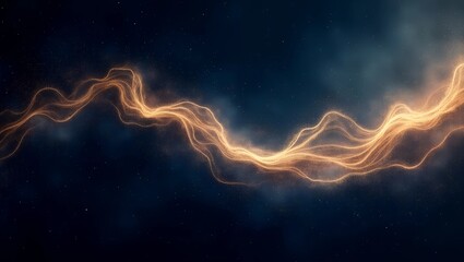 dark cosmic background swirling golden light