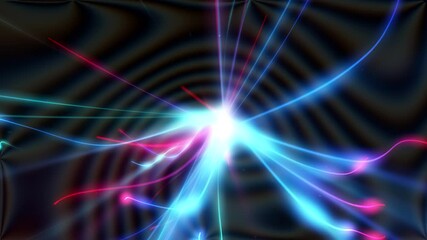 Wall Mural - Dynamic Abstract Light Waves and Colorful Energy Pulses in a Digital Fluid Motion Background