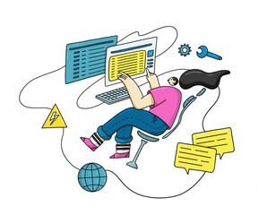 Woman programmer.