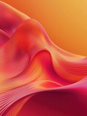 Leinwandbilder - Dynamic abstract background featuring energetic waves in red and orange hues with a golden ratio curve and space for text placement