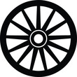 © SVG Premium Shop - wagon wheel silhouette  icon, wheel vector silhouette