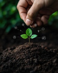 Poster - Regenerative AgTech Visualization Holistic Precision Cultivation Insights with Interactive Data Overlay - Next-Gen Sustainable Growth Technology