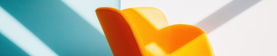 Aufkleber - Vibrant Minimalist Design Curved Color Block Architectural Abstract - Contemporary Creative Workspace Inspiration with Dynamic Material Interaction