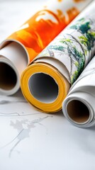 Fototapete - Precision Engineering Visualization High-Resolution Architectural Blueprints and Technical Drawings - Innovative Design Planning for Next-Gen Professional Workflows