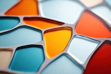 Aufkleber - Chromatic Lens Innovation Geometric Blue Light Blocking Eyewear Design - Vibrant Digital Wellness Technology for Modern Visual Protection