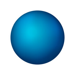 Wall Mural - glass blue ball or precious pearl. glossy realistic ball, 3d abstract vector illustration highlighte