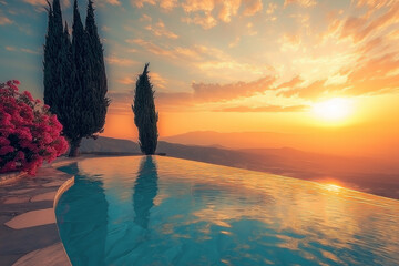 Wall Mural - pays homage to breathtaking splendor in turkey, unveiling ethereal cascades of opalescent mineral-la