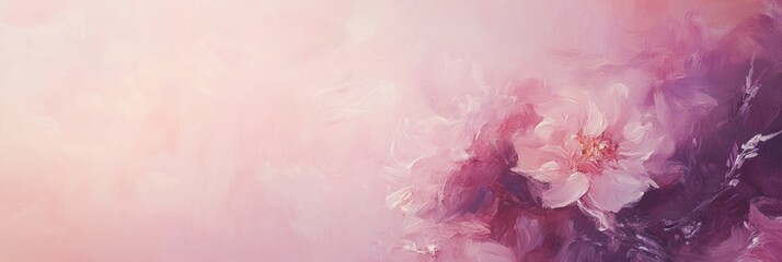 Aufkleber - Soft floral abstract design with pastel pink and lavender background for feminine themes and gentle aesthetics