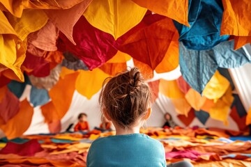 Aufkleber - Immersive Storytelling Sanctuary Vibrant Sensory Learning Experience for Mindful Gen Z Education, Interactive Narrative Engagement