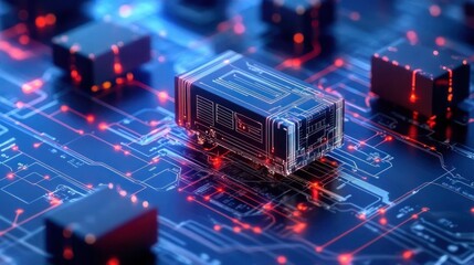 Abstract Digital Circuitry: Data Transportation & Network Technology