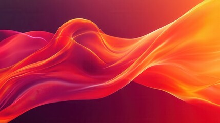 Poster - Dynamic abstract background featuring energetic waves in red and orange hues with space for text and a vibrant style