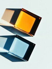 Aufkleber - Translucent Digital Wellness Minimalist Blue Light Protection Cubes - Innovative Tech Accessory Design for Eye Health and Modern Workspace Ergonomics