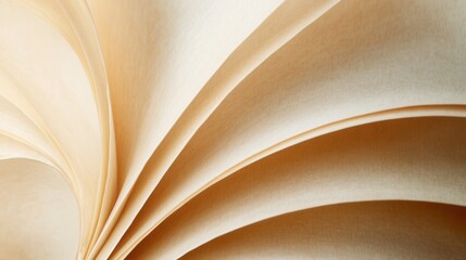 Aufkleber - Elegant design featuring cream and brown book page textures with a golden ratio fold and soft fade for scholarly presentation
