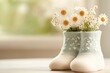 © Anna - Flower Arrangement in Decorative Socks Creates a Charming and Elegant Centerpiece in a Bright, Cozy Setting