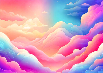 Wall Mural - the flowing hues represent divine light and spiritual elevation